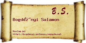 Bogdányi Salamon névjegykártya